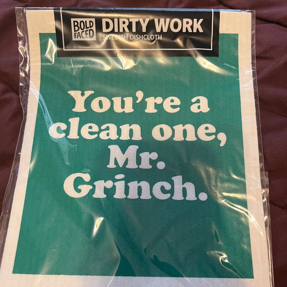 Bold Faced Dirty Work Compostable Washcloth New 100% Compostable Modern English